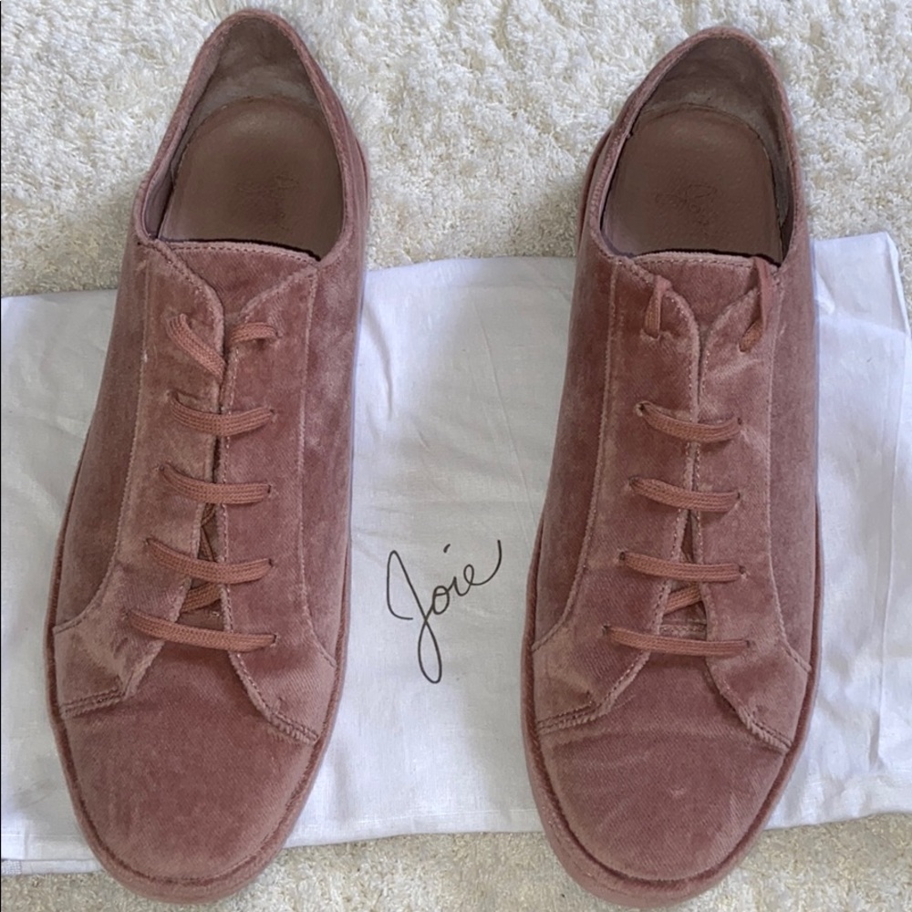 Joie Daryl Pink Velvet Sneakers